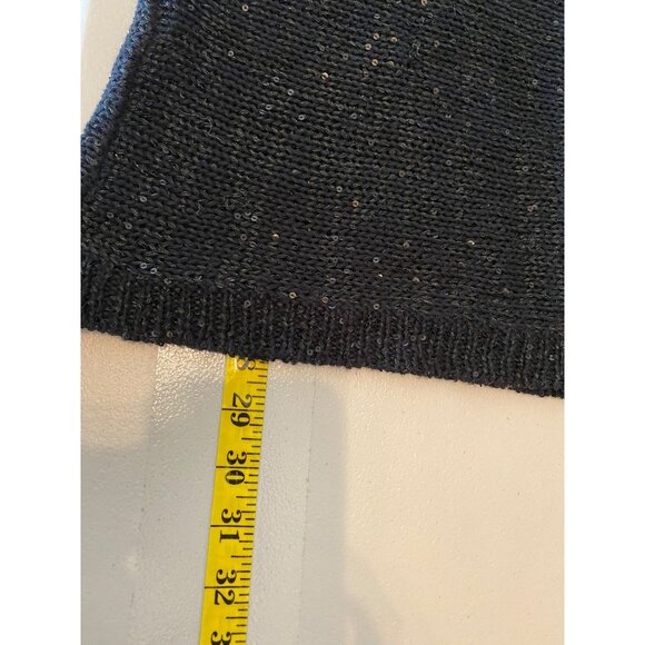 Holly Robinson Peete Open front Cardigan Sweater Black Sequin Knit 1X - Picture 5 of 9